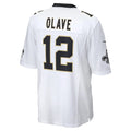 Davalo NO.Saints #12 Chris Olave Player White Home Game Stitched Jerseys