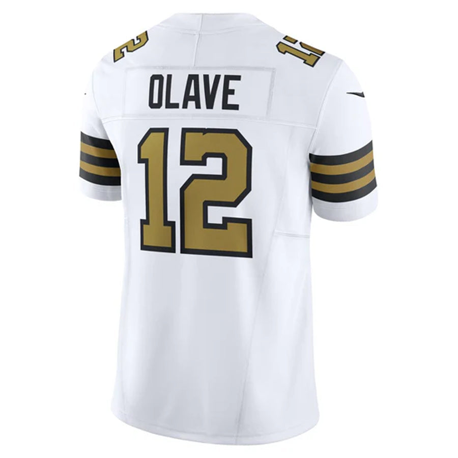Davalo NO.Saints #12 Chris Olave Player White Vapor Limited Stitched Jerseys