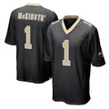 Davalo NO.Saints #1 Kool-Aid McKinstry Player Black Home Game Stitched Jerseys
