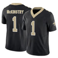 Davalo NO.Saints #1 Kool-Aid McKinstry Player Black Limited Vapor F.U.S.E. Home Game Stitched Jerseys