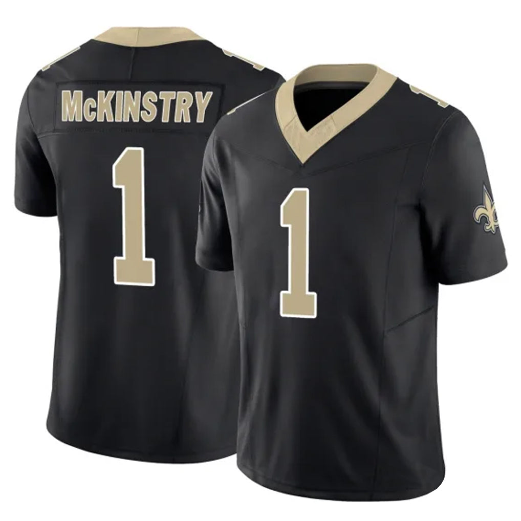 Davalo NO.Saints #1 Kool-Aid McKinstry Player Black Limited Vapor F.U.S.E. Home Game Stitched Jerseys