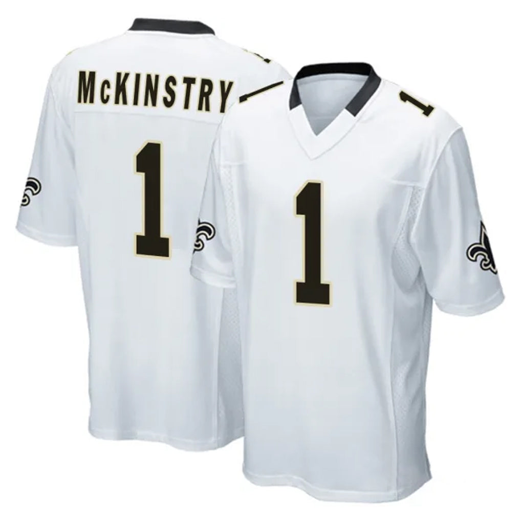 Davalo NO.Saints #1 Kool-Aid McKinstry Player White Home Game Stitched Jerseys
