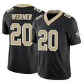 Davalo NO.Saints #20 Pete Werner Player Black Limited Vapor F.U.S.E. Home Game Stitched Jerseys