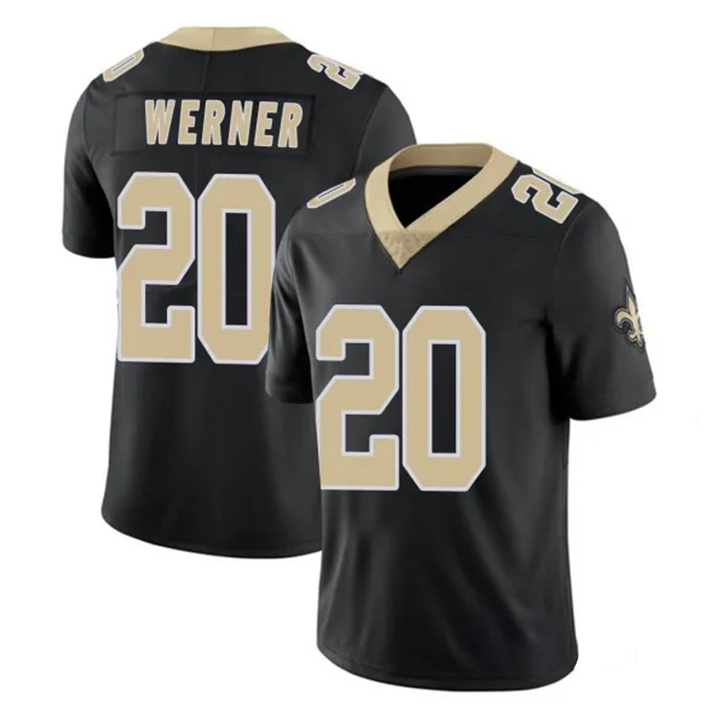 Davalo NO.Saints #20 Pete Werner Player Black Limited Vapor Untouchable Home Game Stitched Jerseys
