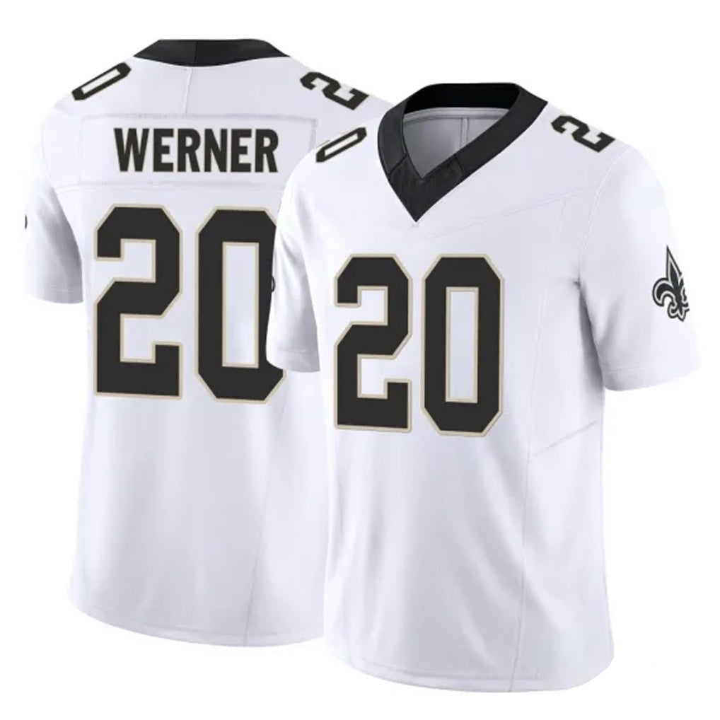 Davalo NO.Saints #20 Pete Werner Player White Limited Vapor F.U.S.E. Home Game Stitched Jerseys