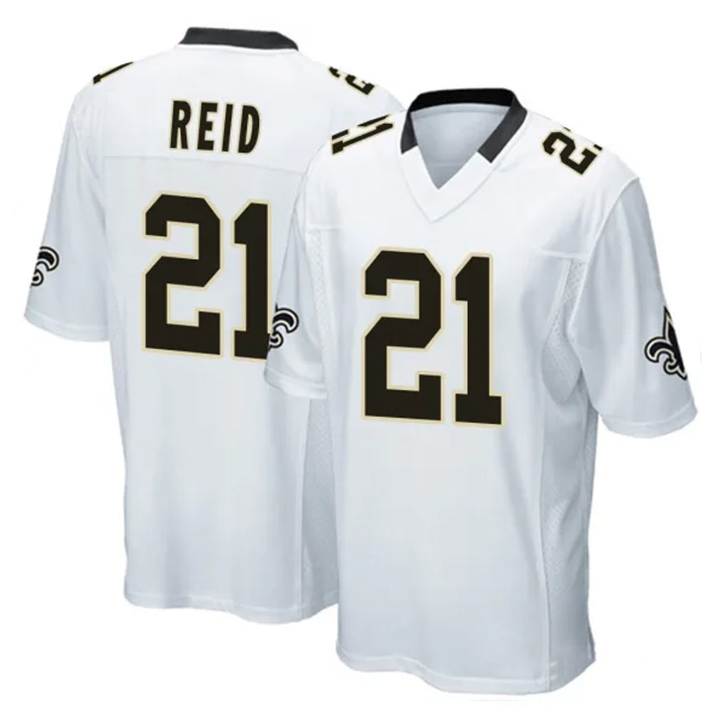 Davalo NO.Saints #21 Justin Reid Player White Home Game Stitched Jerseys