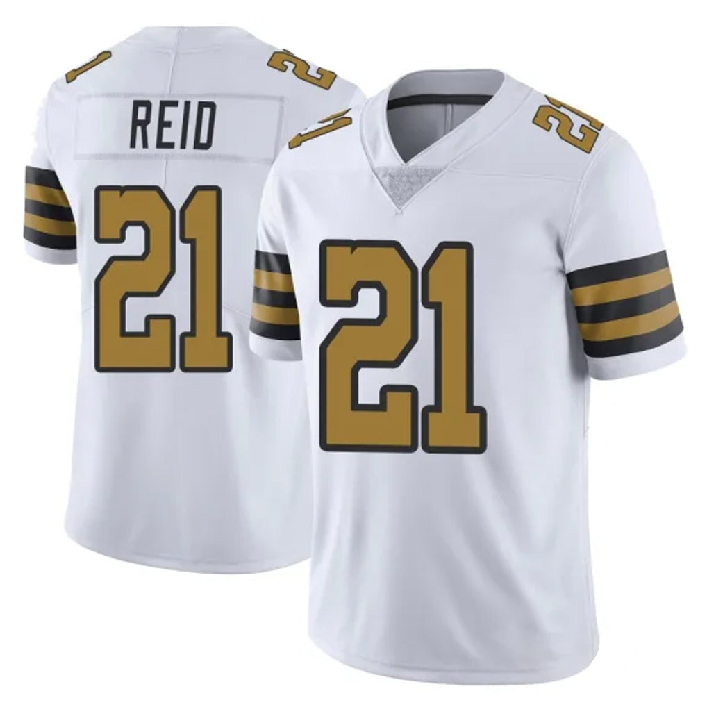 Davalo NO.Saints #21 Justin Reid Player White Limited Color Rush Home Game Stitched Jerseys
