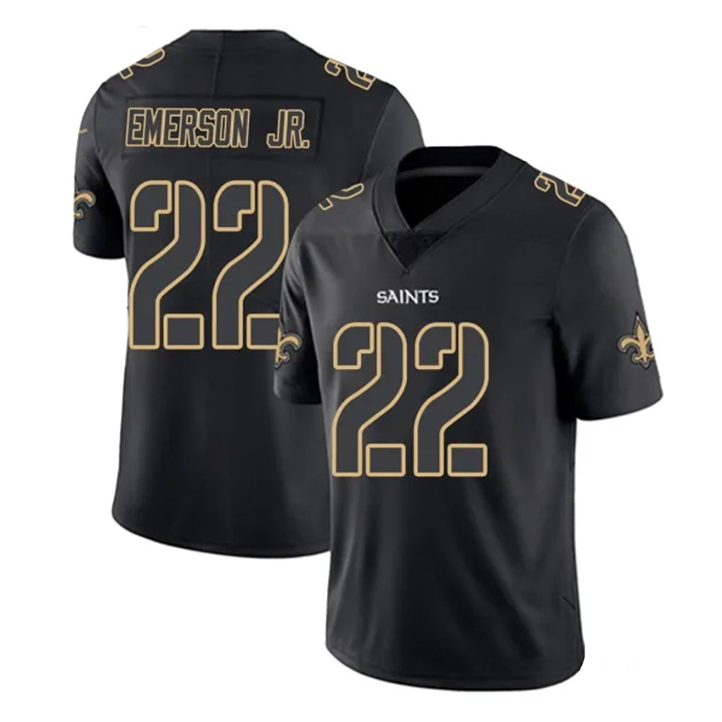 Davalo NO.Saints #22 Martin Emerson Jr. Player Black Impact Limited Home Game Stitched Jerseys