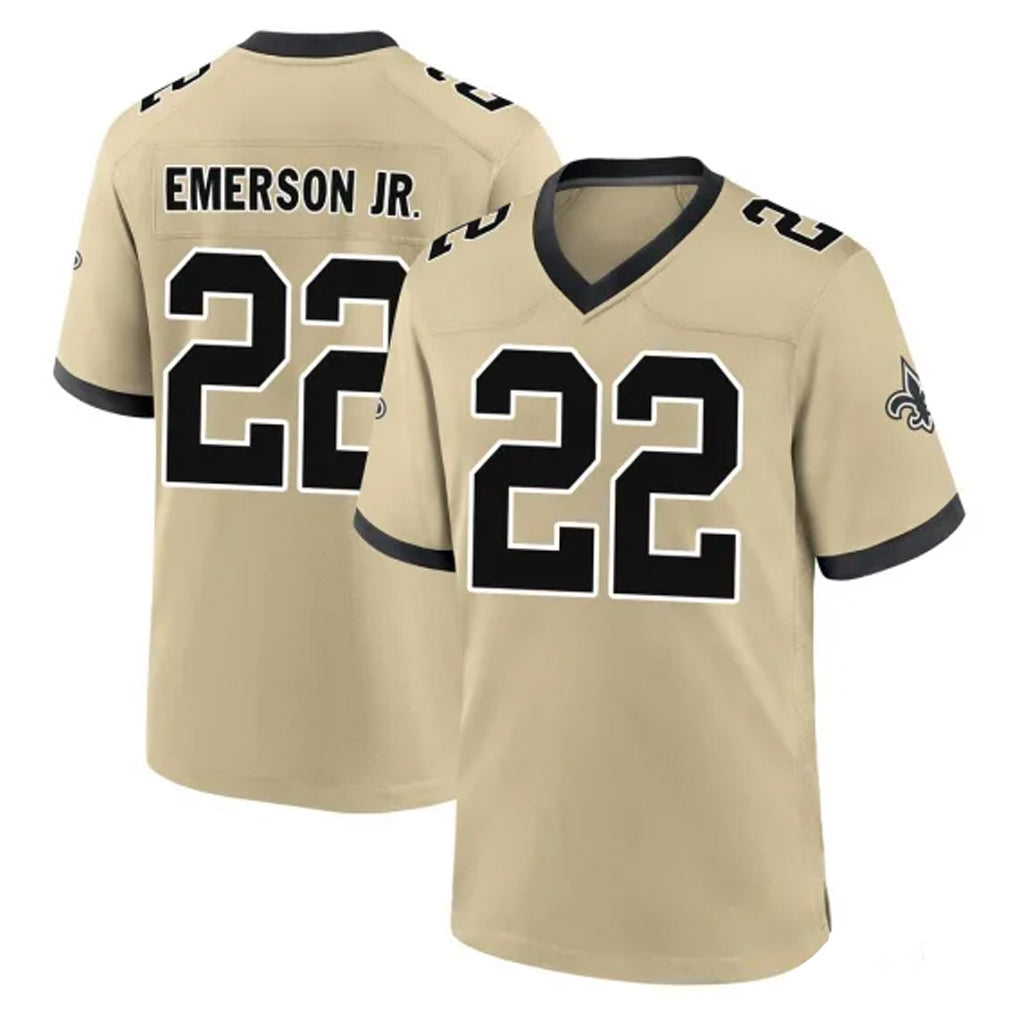Davalo NO.Saints #22 Martin Emerson Jr. Player Gold Home Game Stitched Jerseys