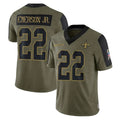 Davalo NO.Saints #22 Martin Emerson Jr. Player Olive Salute To Service Limited Game Stitched Jerseys