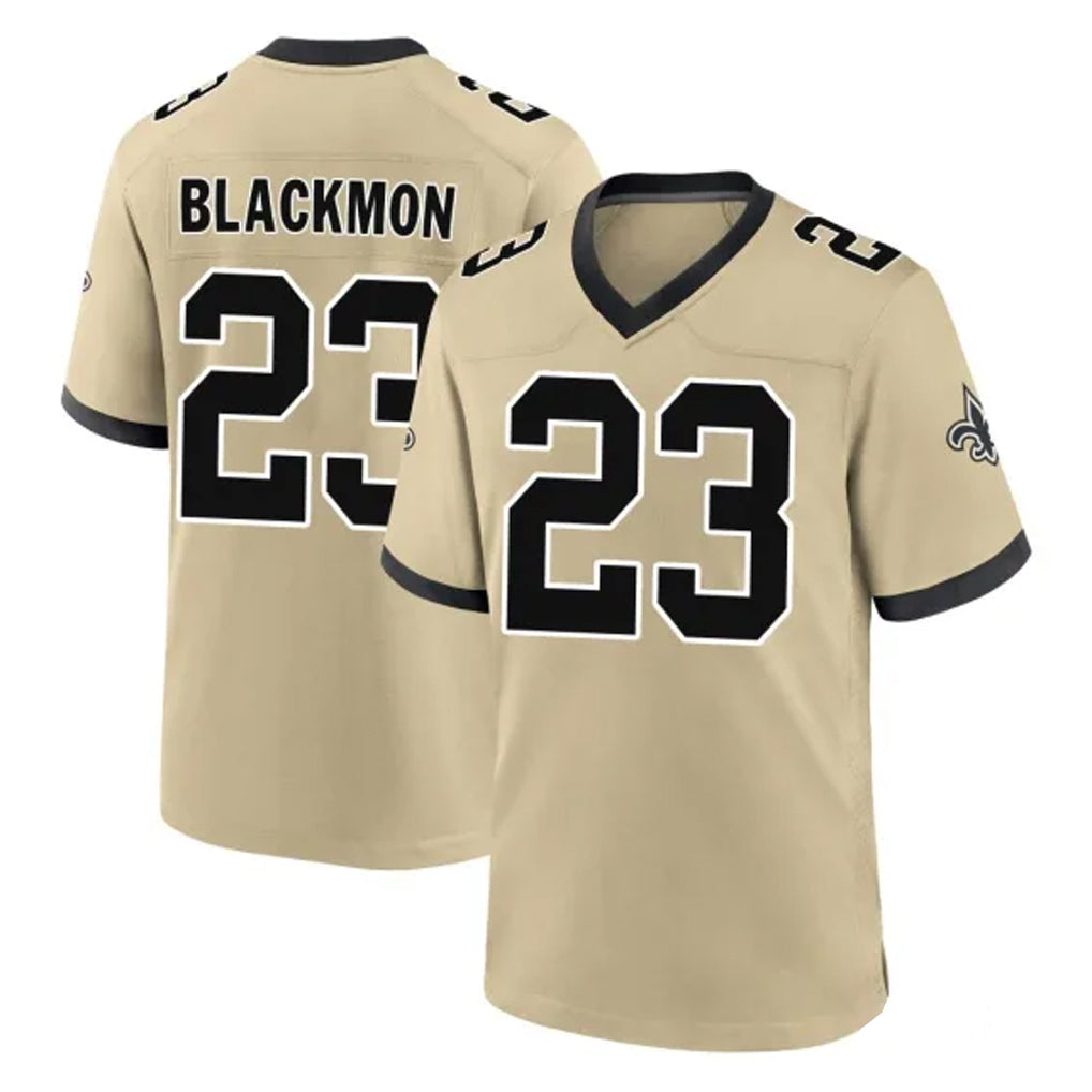 Davalo NO.Saints #23 Julian Blackmon Player Gold Home Game Stitched Jerseys