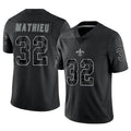 Davalo NO.Saints #32 Tyrann Mathieu Player Black RFLCTV Limited Stitched Jerseys