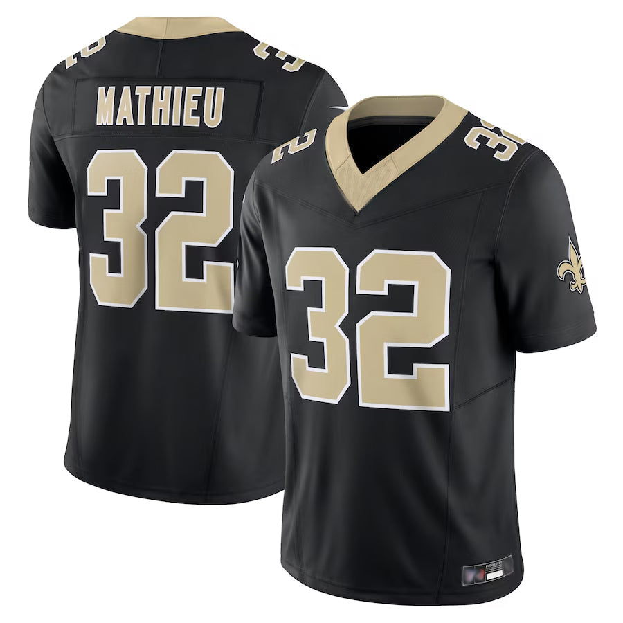 Davalo NO.Saints #32 Tyrann Mathieu Player Black Vapor F.U.S.E. Limited Stitched Jerseys