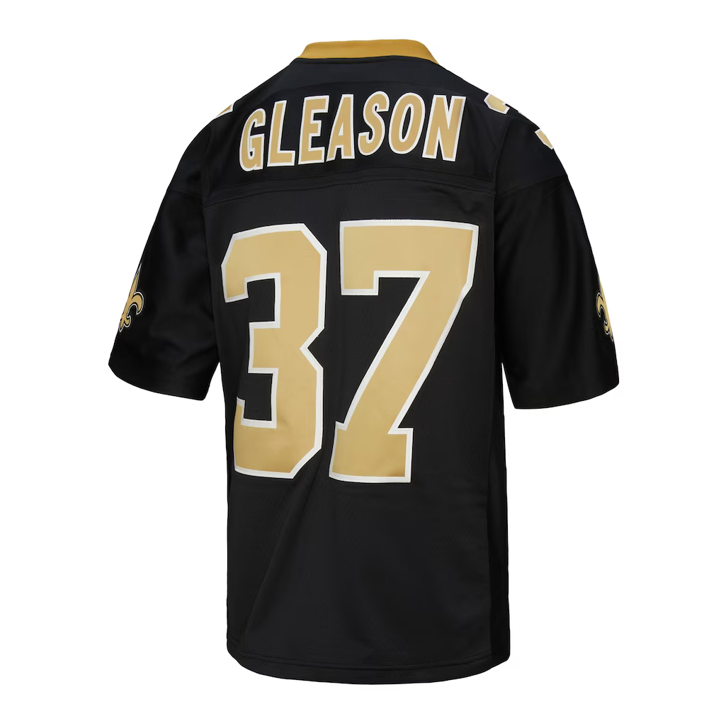 Davalo NO.Saints #37 Steve Gleason Mitchell & Ness Black Legacy Replica Jersey