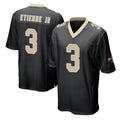 Davalo NO.Saints #3 Travis Etienne Jr. Player Black Home Game Stitched Jerseys