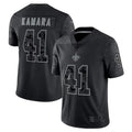 Davalo NO.Saints #41 Alvin Kamara Player Black RFLCTV Limited Stitched Jerseys