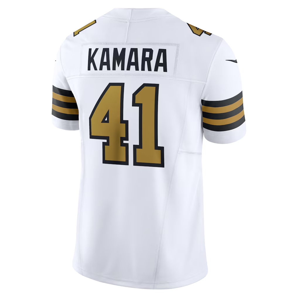 Davalo NO.Saints #41 Alvin Kamara White Alternate Vapor F.U.S.E. Limited Stitched Jerseys