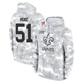 Davalo NO.Saints #51 Cesar Ruiz Player Arctic Camo Salute to Service Pullover Hoodies Limited Game Stitched Jerseys