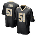 Davalo NO.Saints #51 Cesar Ruiz Player Black Home Game Stitched Jerseys