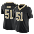 Davalo NO.Saints #51 Cesar Ruiz Player Black Limited Vapor F.U.S.E. Home Game Stitched Jerseys