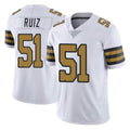 Davalo NO.Saints #51 Cesar Ruiz Player White Limited Color Rush Home Game Stitched Jerseys