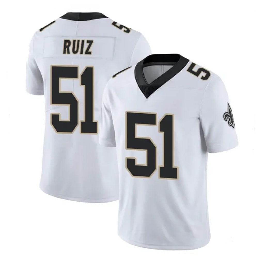 Davalo NO.Saints #51 Cesar Ruiz Player White Limited Vapor Untouchable Home Game Stitched Jerseys