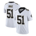 Davalo NO.Saints #51 Cesar Ruiz Player White Limited Vapor Untouchable Home Game Stitched Jerseys