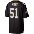 Davalo NO.Saints  #51 Sam Mills Mitchell & Ness Black Legacy Replica Stitched Puhic Jersey