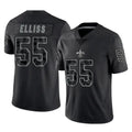 Davalo NO.Saints #55 Kaden Elliss Player Black Limited Reflective Home Game Stitched Jerseys