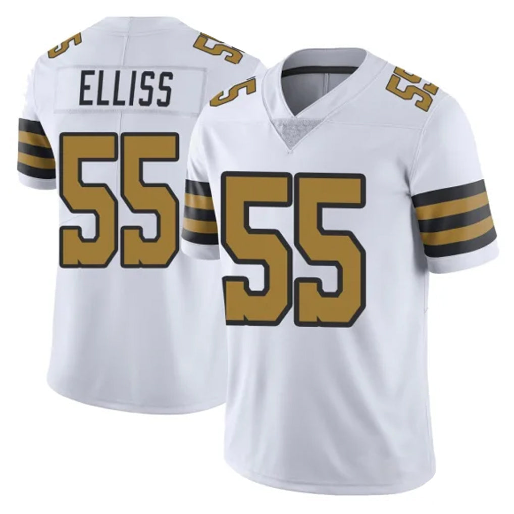 Davalo NO.Saints #55 Kaden Elliss Player White Limited Color Rush Home Game Stitched Jerseys