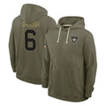 Davalo NO.Saints #6 Tyler Shough Player Olive Salute to Service Pullover Hoodies Limited Stitched Jerseys