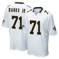 Davalo NO.Saints #71 Kelvin Banks Jr. Player White Home Game Stitched Jerseys