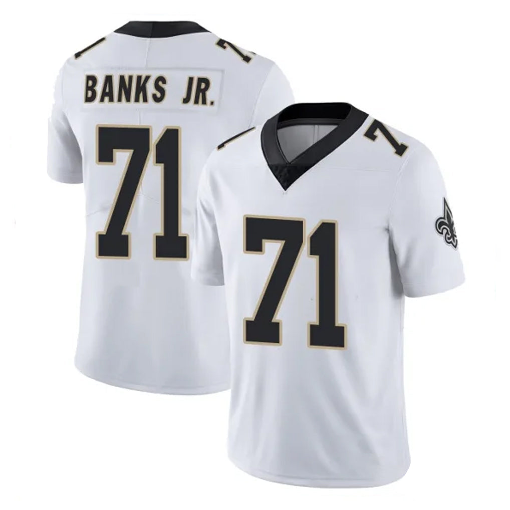 Davalo NO.Saints #71 Kelvin Banks Jr. Player White Limited Vapor Untouchable Home Game Stitched Jerseys