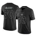 Davalo NO.Saints #78 Erik McCoy Player Black Limited Reflective Home Game Stitched Jerseys