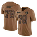 Davalo NO.Saints #78 Erik McCoy Player Brown Salute To Service Limited Stitched Jerseys