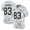 Davalo NO.Saints #83 Juwan Johnson Player Arctic Camo Salute To Service Limited Game Stitched Jerseys