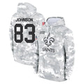 Davalo NO.Saints #83 Juwan Johnson Player Arctic Camo Salute to Service Pullover Hoodies Limited Game Stitched Jerseys