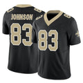 Davalo NO.Saints #83 Juwan Johnson Player Black Limited Vapor F.U.S.E. Home Game Stitched Jerseys