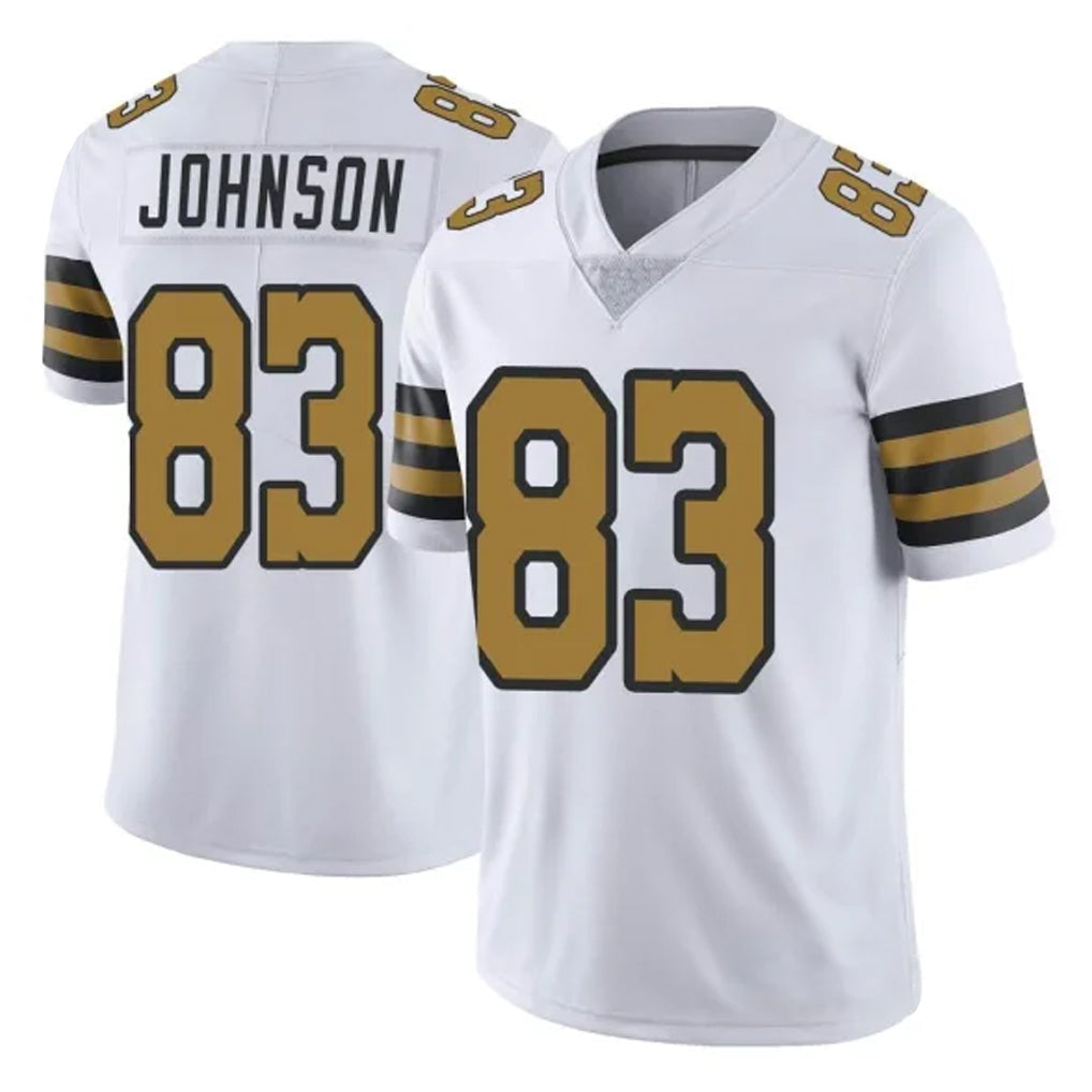 Davalo NO.Saints #83 Juwan Johnson Player White Limited Color Rush Home Game Stitched Jerseys