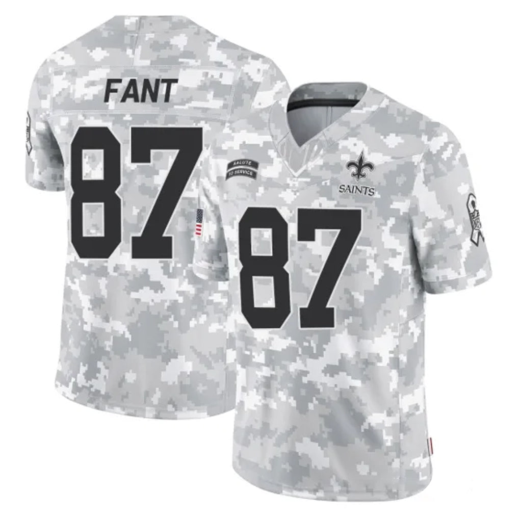 Davalo NO.Saints #87 Noah Fant Player Arctic Camo Salute To Service Limited Game Stitched Jerseys