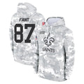 Davalo NO.Saints #87 Noah Fant Player Arctic Camo Salute to Service Pullover Hoodies Limited Game Stitched Jerseys