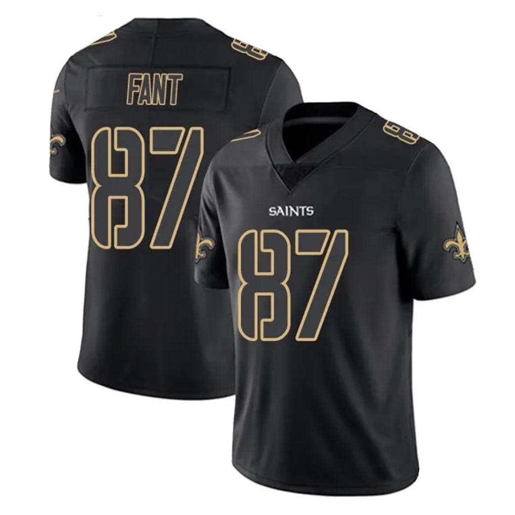 Davalo NO.Saints #87 Noah Fant Player Black Impact Limited Home Game Stitched Jerseys