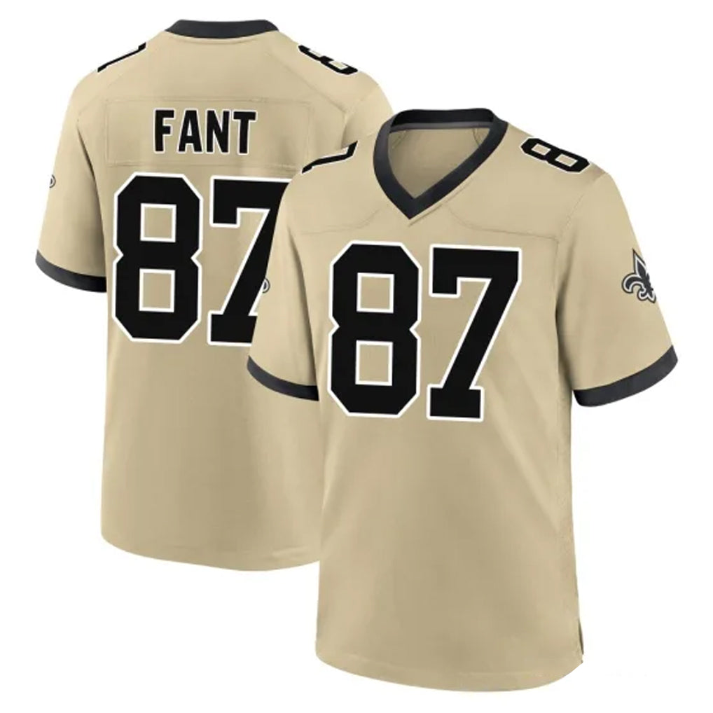 Davalo NO.Saints #87 Noah Fant Player Gold Home Game Stitched Jerseys