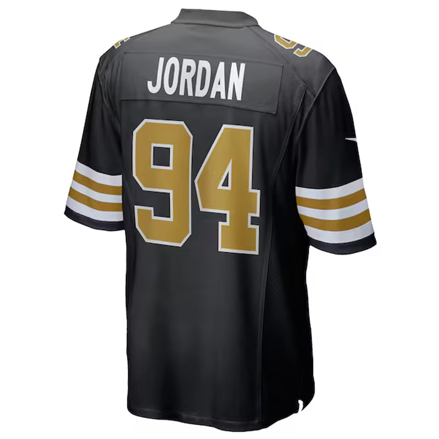 Davalo NO.Saints #94 Cameron Jordan Player Black Alternate Game Stitched Jerseys