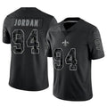 Davalo NO.Saints #94 Cameron Jordan Player Black RFLCTV Limited Stitched Jerseys