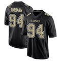 Davalo NO.Saints #94 Cameron Jordan Player Carbon Black Fashion Game Stitched Jerseys