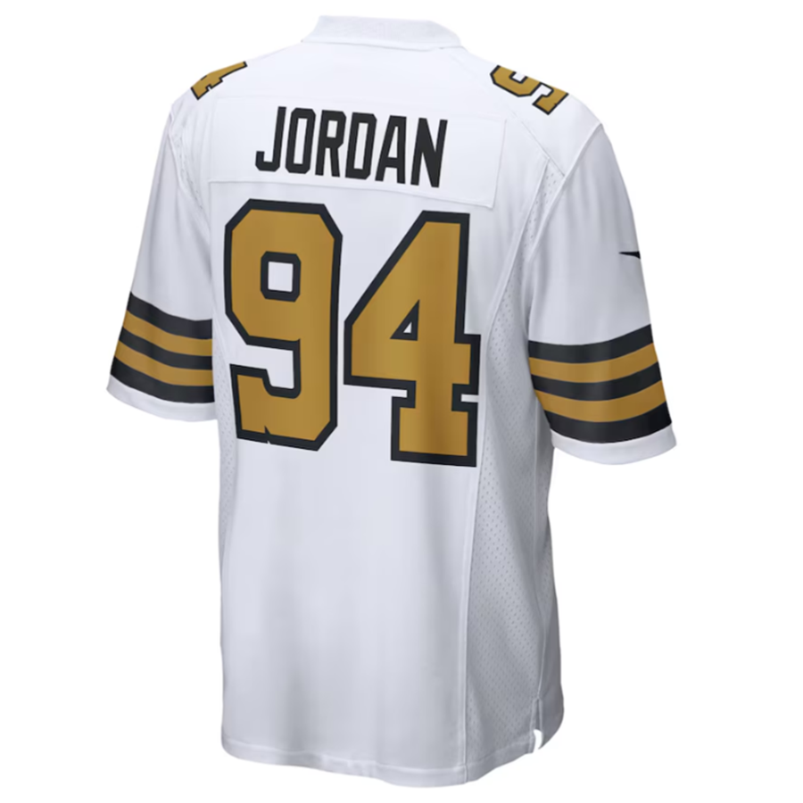 Davalo NO.Saints #94 Cameron Jordan White Alternate Game Stitched American Stitched Jersey