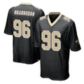 Davalo NO.Saints #96 Carl Granderson Player Black Home Game Stitched Jerseys