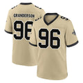 Davalo NO.Saints #96 Carl Granderson Player Gold Home Game Stitched Jerseys