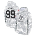 Davalo NO.Saints #99 Chase Young Player Arctic Camo Salute to Service Pullover Hoodies Limited Game Stitched Jerseys